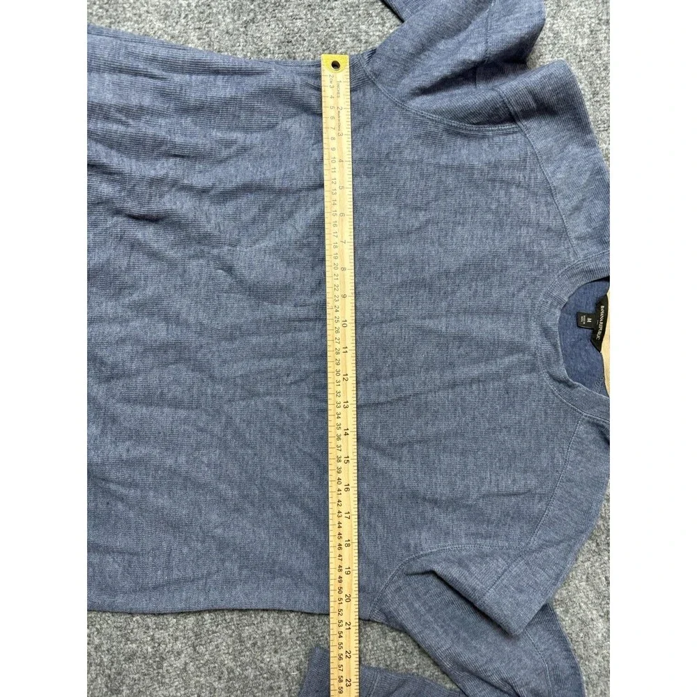 Banana Republic Knit Sweater Mens M Blue Lightweight Crew Neck Long Sleeve